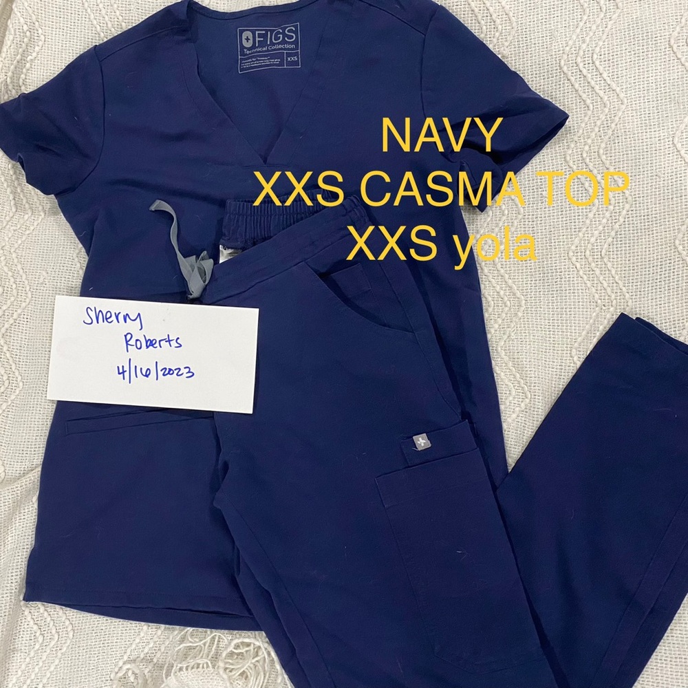 Figs navy XXS casma top XXS yola scrubs